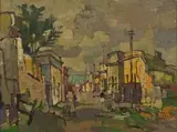 Bo-Kaap Street Scene by Gregoire Boonzaier, oil on canvas laid down on board, offered May 2022