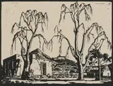 Unigebou vanaf Prinshof, Pretoria (Nilant 36) (Union Buildings from Prinshof, Pretoria) by Jacobus Hendrik Pierneef, linocut on paper, sold May 2022