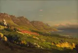 Tinus de Jongh, Setting Sun on the Twelve Apostles, Cape