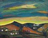 Pranas Domšaitis, Karoo with Yellow Sky