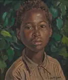Neville Lewis, Portrait of a Young Boy, oil on canvas