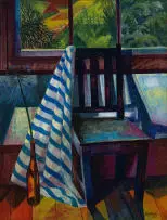 Jack Heath, The Blue Chair, oil on board