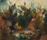 Paul du Toit, Landscape with River and Trees