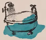 Bath Tub and Shower by William Kentridge, lithograph and watercolour on paper, sold May 2022
