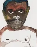 Moshekwa Langa, Self Portrait, watercolour and pencil on paper