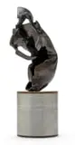 Neels Coetzee, Untitled, bronze with a dark brown patina on a rotating steel base