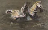 Deborah Bell, Memory of Silk: Crossing, watercolour and pastel on paper