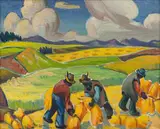 Maggie Laubser, Harvesting, Oortmanspost, Klipheuwel Stasie