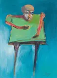 Dumisani Mabaso, Umam’am (My Mother), oil on paper