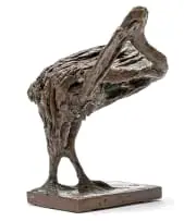 Ernest Ullmann, Waterbird, bronze with a dark brown patina