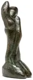 Woman by Temba Cyril Mokhethi-Kumalo, bronze with dark green patina on a matumi wood base, sold Nov 2021