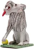 Nico Masemola, Medici Lion (Looking Right), painted and glazed ceramic