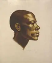 Vladimir Tretchikoff, Portrait of an African Man, oil on canvasboard