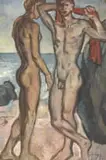 François Krige, Two Bathers, oil on card