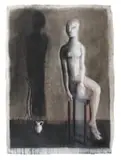 Deborah Bell, Waiting for the Miracle to Come II, charcoal, ink wash, pastel, and watercolour on paper