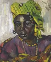 Irma Stern, Dakar Woman, oil on canvas
