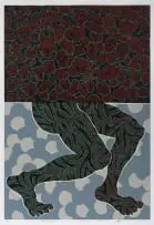 Sthenjwa Luthuli, My People, woodblock print and mixed media