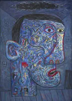 Norman Catherine, Confession, oil and assemblage on canvas