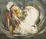 Cecil Higgs, Abstract Forms, oil on canvas