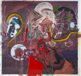 Wayne Barker, Love Land 2, mixed media on canvas