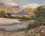 The Angling Stream by Hugo Naude, oil on board, sold Apr 2022