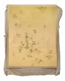 Pierre Vermeulen, Hair Orchid Sweat Print Verdigris Layer No.2, gold leaf imitate, sweat and acrylic on linen