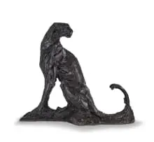 Dylan Lewis, Sitting Cheetah II (S238), 2005, bronze with a brown patina