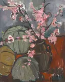 Irma Stern, Still Life with Blossoms and Pumpkins, oil on canvas
