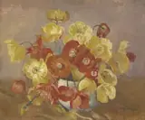 Iceland Poppies in a Vase by Frans Oerder, oil on canvas, sold Apr 2022