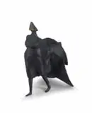 Lynn Chadwick, Maquette V, Walking Woman, bronze with a black patina and polished surfaces