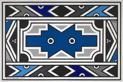 Phantom Study I by Esther Mahlangu, acrylic on canvas, sold Apr 2022