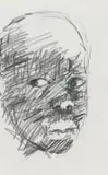 Nelson Makamo, Head of Boy Looking Sideways, pencil on paper