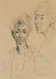 Alexander Rose-Innes, Self Portrait in Profile and a Model