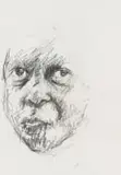 Nelson Makamo, Face, Close-Up, pencil on paper
