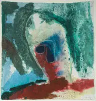 Gestural Portrait by Kay Hassan, watercolour and ink on hand-made paper, sold Nov 2021