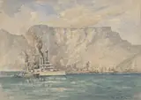 George William Pilkington, Cape Town, S.A, Arrival of German M. O. War Schelswig-Holstein (sic), 1932