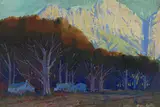 Sydney Carter, Landscape with Mountains and Trees, gouache on paper