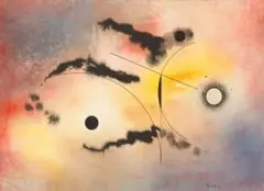 Albert Newall, Abstract, mixed media on paper