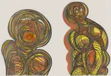 Two Female Nudes by Cecil Skotnes, colour woodcut on paper, offered Nov 2021