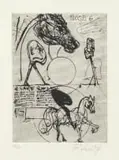 William Kentridge, Nose No. 6, 2008, sugarlift, aquatint, drypoint and engraving on paper