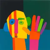 Paul Blomkamp, The Day that Shook the World, colour screenprint on paper