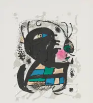 Joan Miró, Abstract Face, colour lithograph on paper
