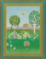 They Knew That They Were Naked by Heinz Seelig, colour lithograph on paper, sold Nov 2021