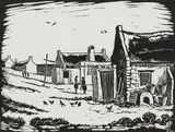 David Botha, Waenhuiskrans, linocut on paper