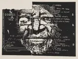 Betinho Mokwane, Voyage to Ubuntu XC, linocut on paper