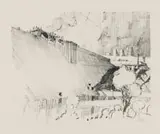 Clément Sénèque, Shongweni Dam, stone lithograph on paper