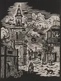 Gregoire Boonzaier, District Six, linocut on paper