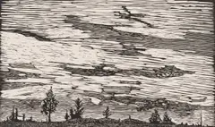 Dzunisani Maluleke, Mpima Vayeni (The Limit of the Visitors), linocut on paper