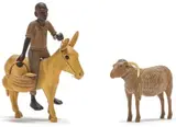Julius Mfethe, Man with a Basket, Donkey and Sheep (7 parts)