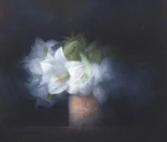 Paul Emsley, Lilies, oil on canvas